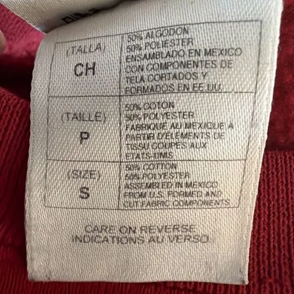 Vintage 1990s The Disney Store Mickey Mouse Sweatshirt Red Unixex Small - Picture 7 of 7